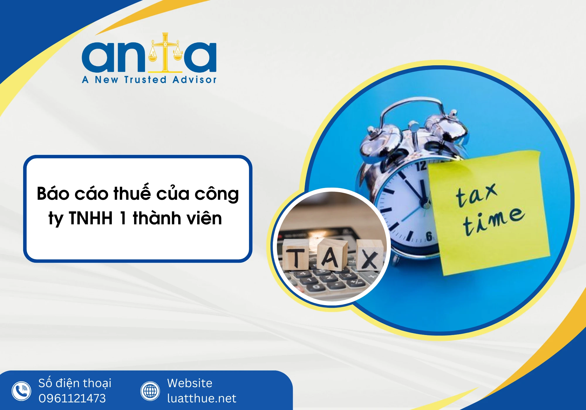 Báo cáo thuế của công ty TNHH 1 thành viên – Hướng dẫn chi tiết từ A-Z