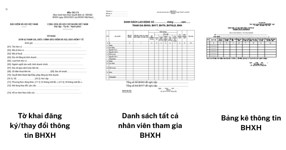 Hồ sơ đăng ký tham gia BHXH