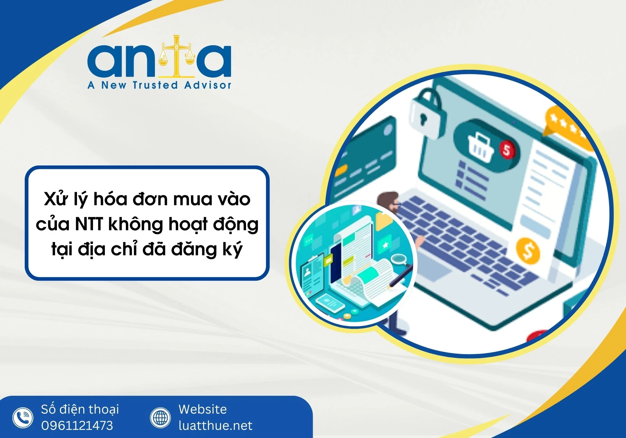 Xử lý hóa đơn mua vào của NTT không hoạt động tại địa chỉ đã đăng ký