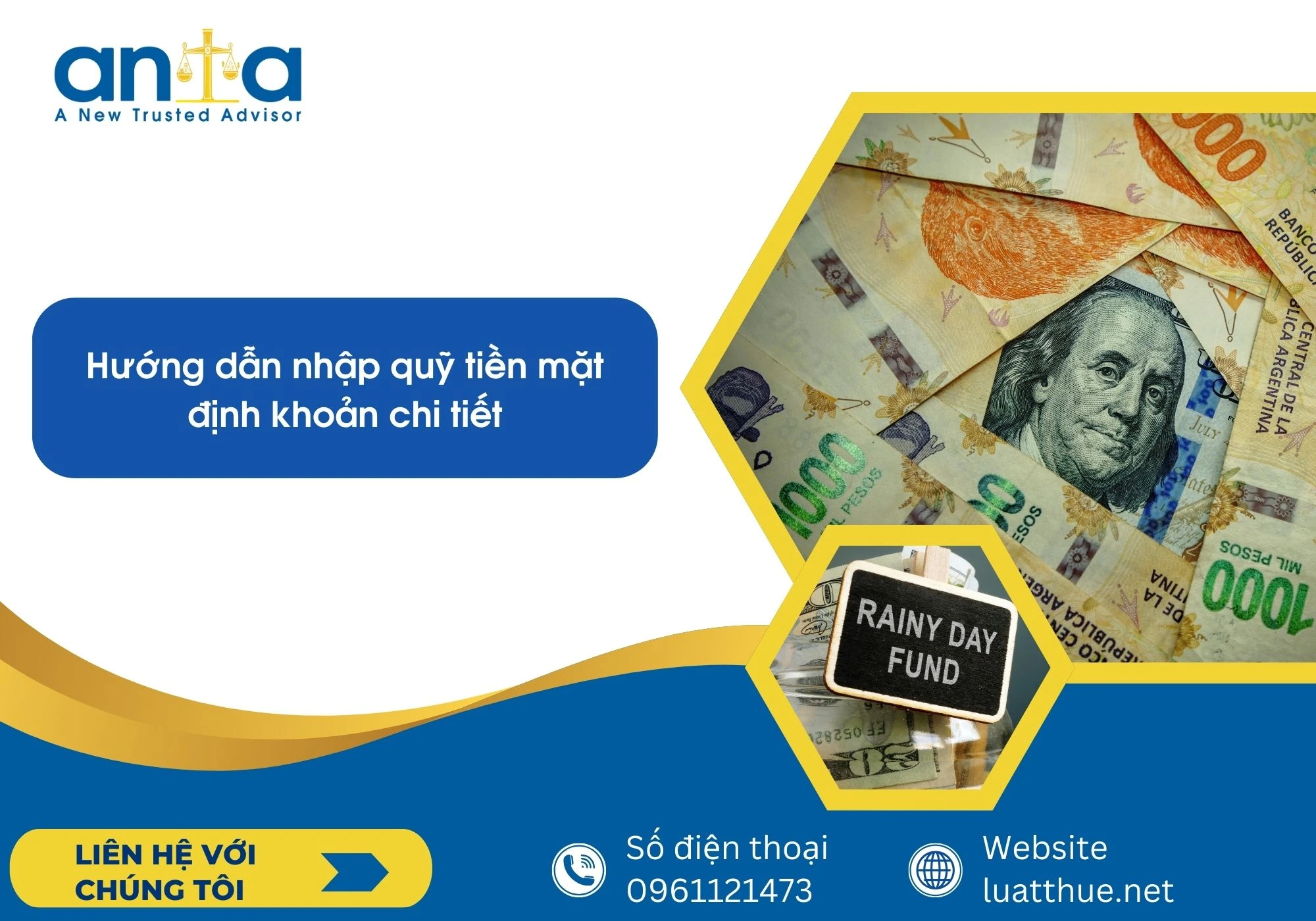 Hướng dẫn nhập quỹ tiền mặt định khoản chi tiết